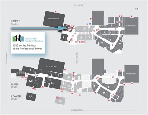 chinook centre mall map.